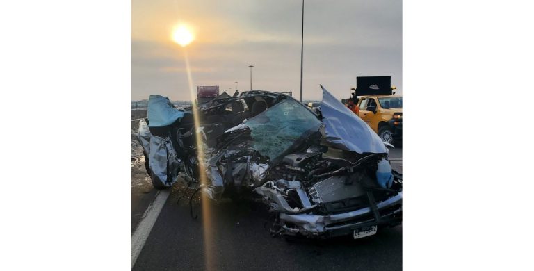 Driver walks away uninjured from spectacular crash on Highway 410 in