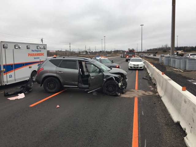 Video Major Collision Blocking All Lanes On 410 In Brampton Insauga