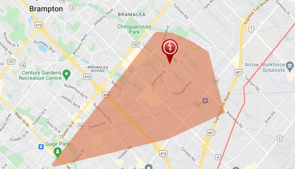 Power Outage For Nearly 5000 Brampton Homes And Businesses Insauga 7712