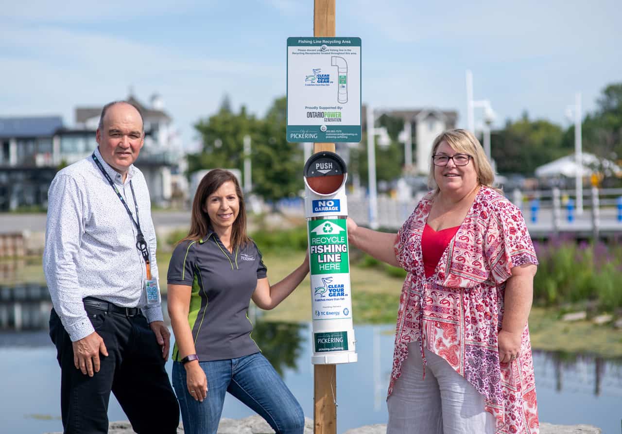 Pickering unveils fishing line receptacles along the waterfront