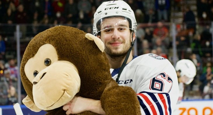 Oshawa Generals players deliver teddy bears to those in need after shootout  win Sunday