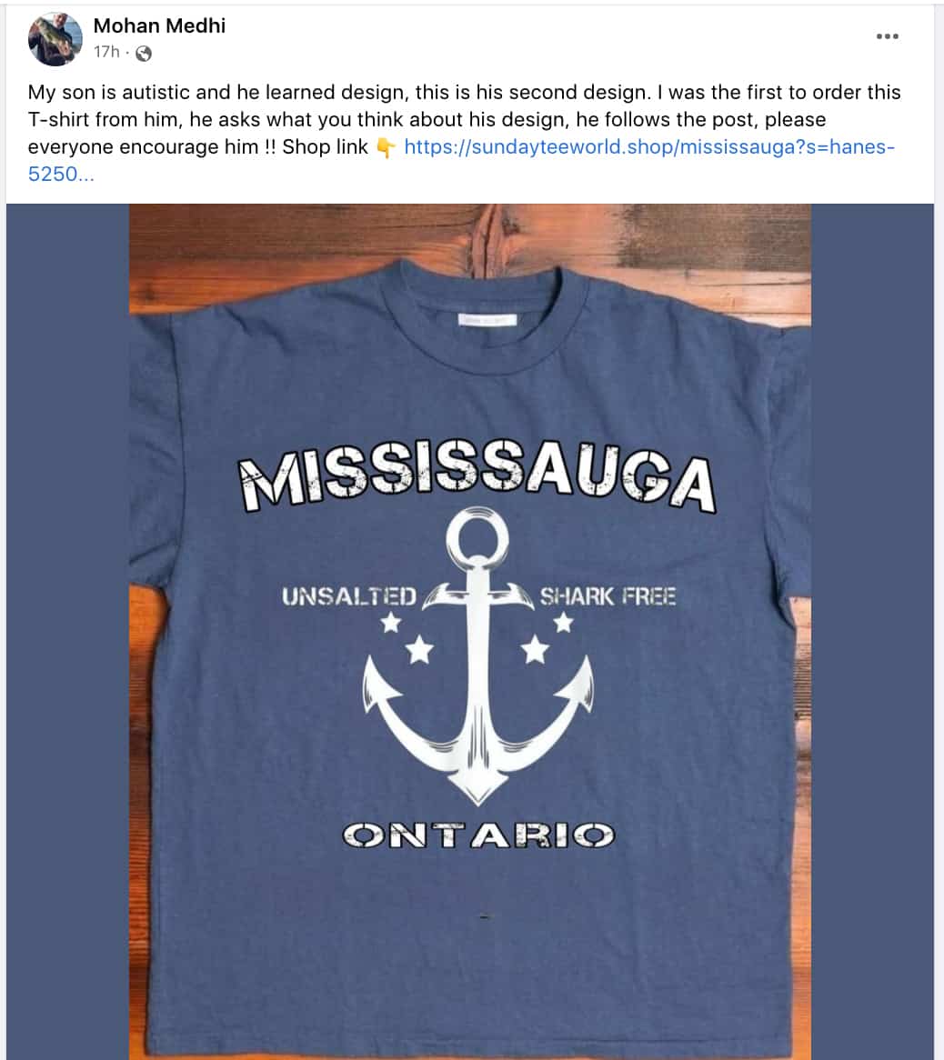 Autism t-shirt scam hits Mississauga community Facebook groups