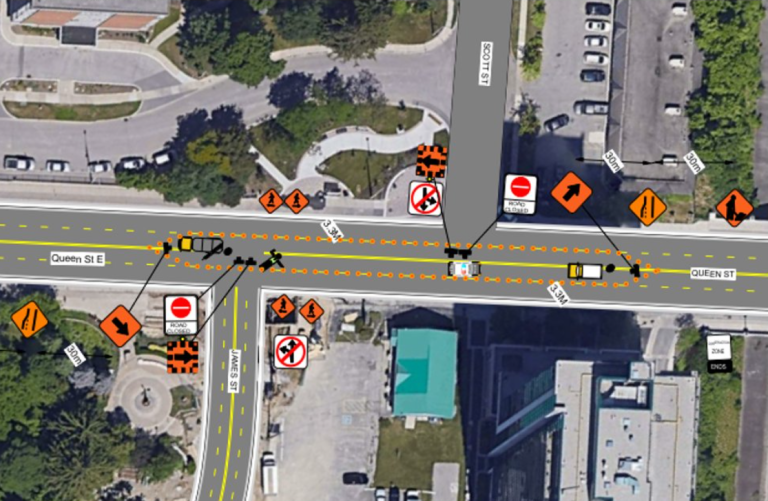 Downtown Brampton construction leads to traffic restrictions INsauga