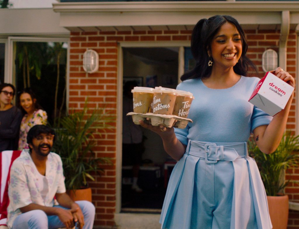 Mississauga actress Maitreyi Ramakrishnan in Tim Hortons commercial