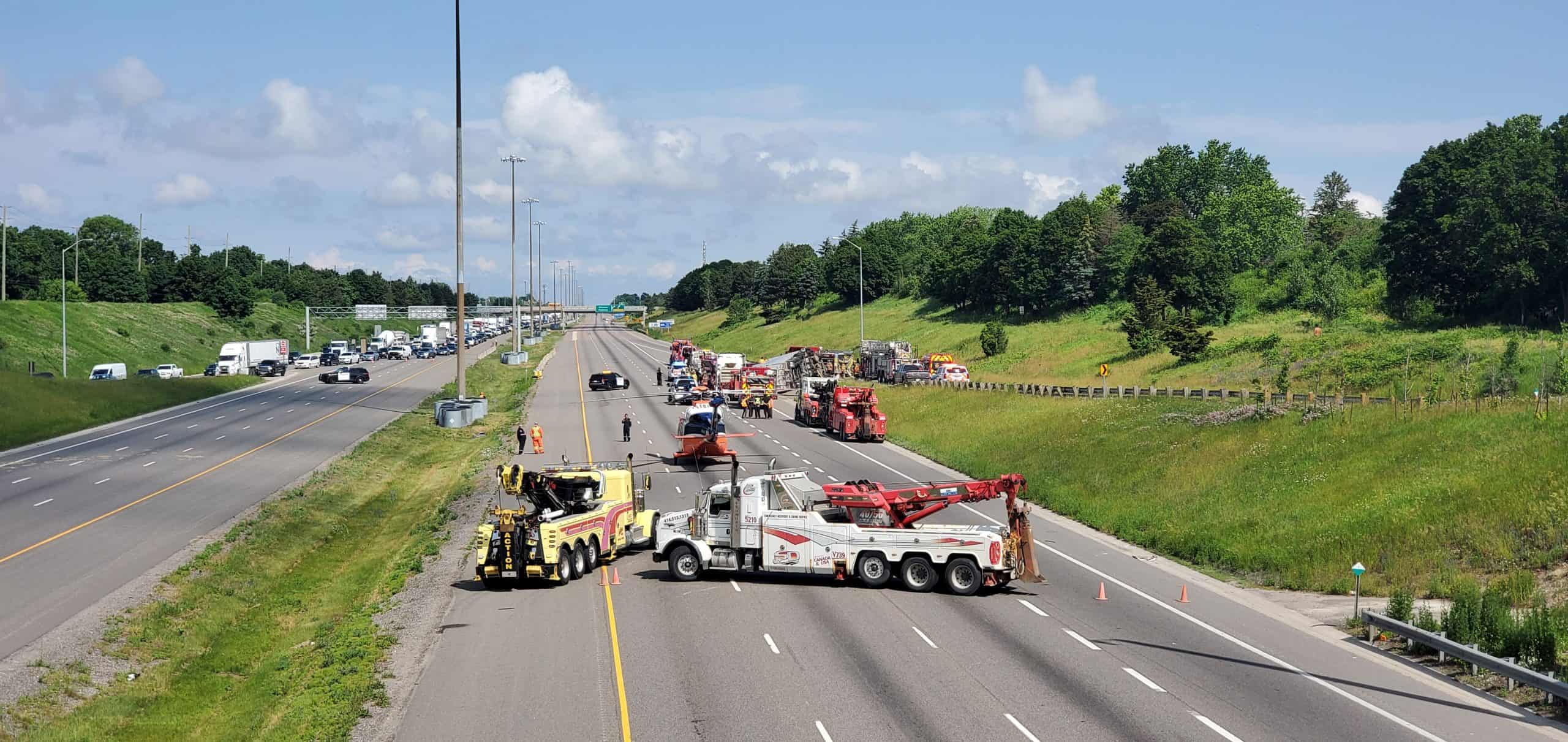 Video Highway 410 Completely Shut Down As Helicopter On Scene In   20230614 102758 1 Scaled 