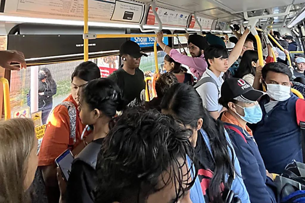 Overcrowding Reported On Mississauga Buses As Ridership Increases INsauga   Crowded Bus Mississauga 1024x682 