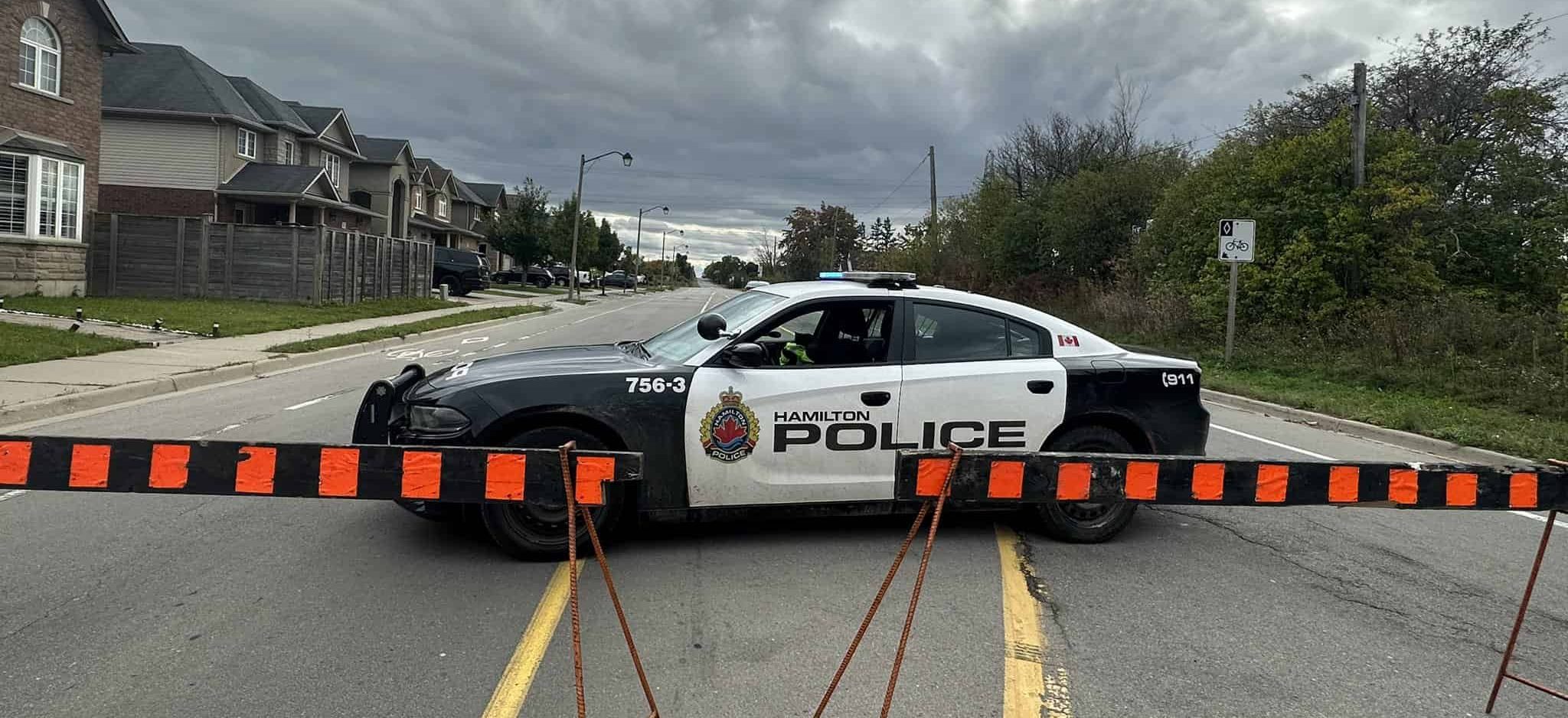 Ontario, Hamilton, police collision, critical condition, motorcyclist, vehicles