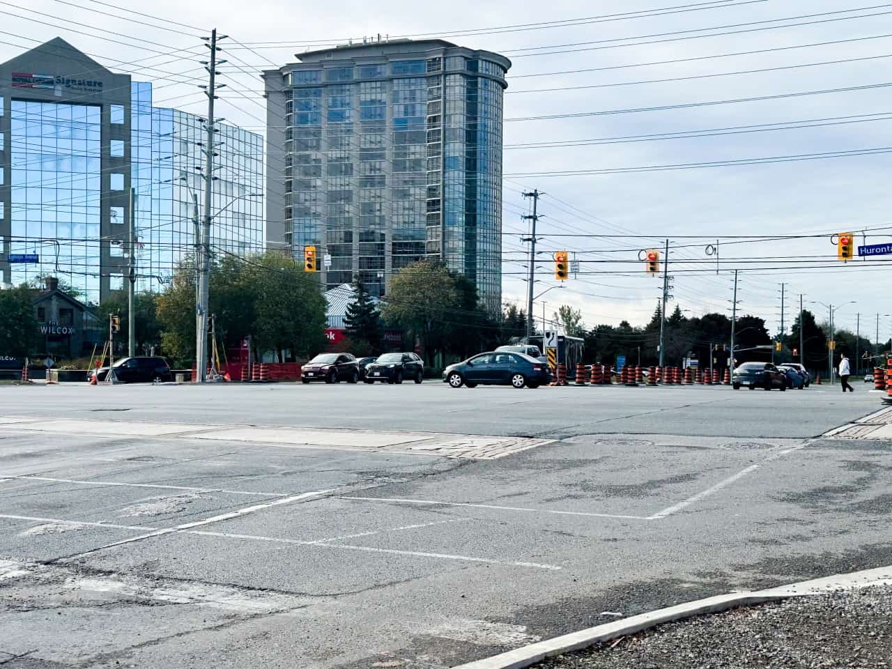 Hazel McCallion LRT Mississauga lane reductions due to laying of track