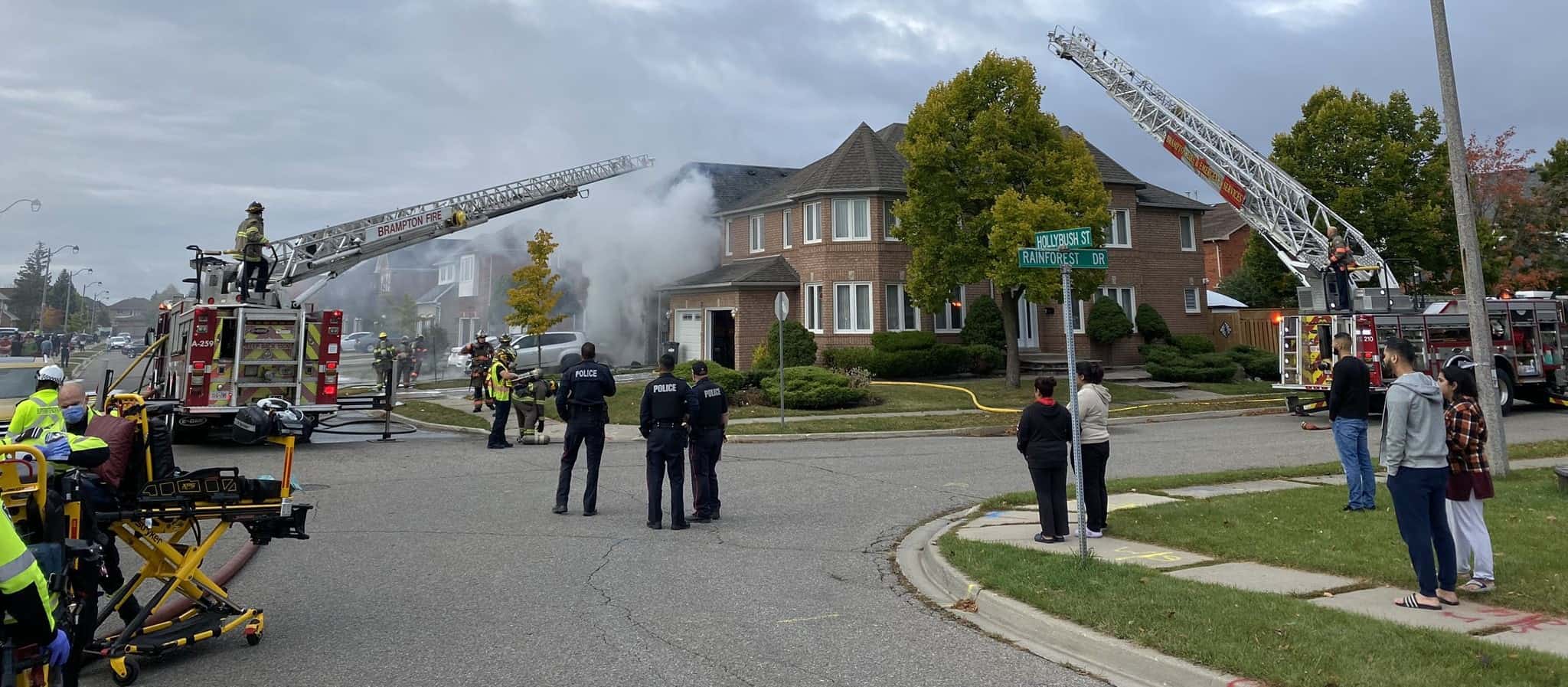 Brampton house fire two alarm october 21