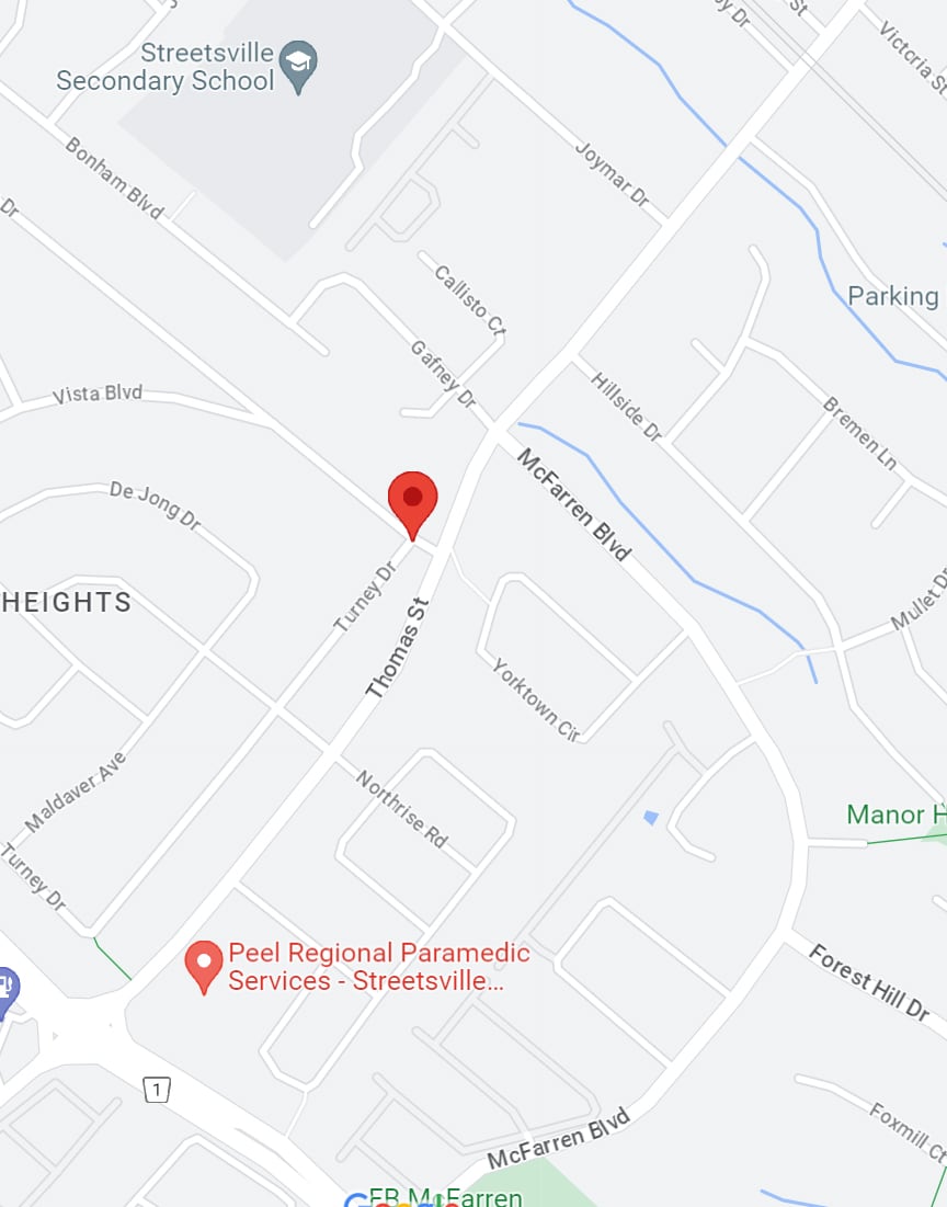 map of shooting in Mississauga