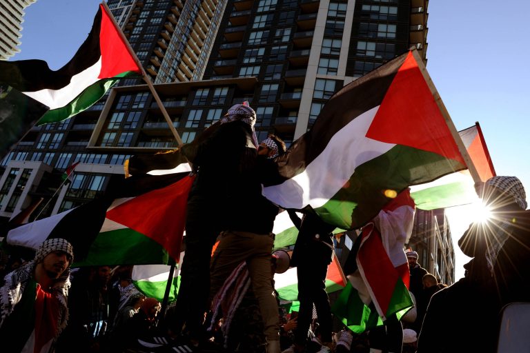 Photos and video: Massive pro-Palestinian rally fills streets in ...