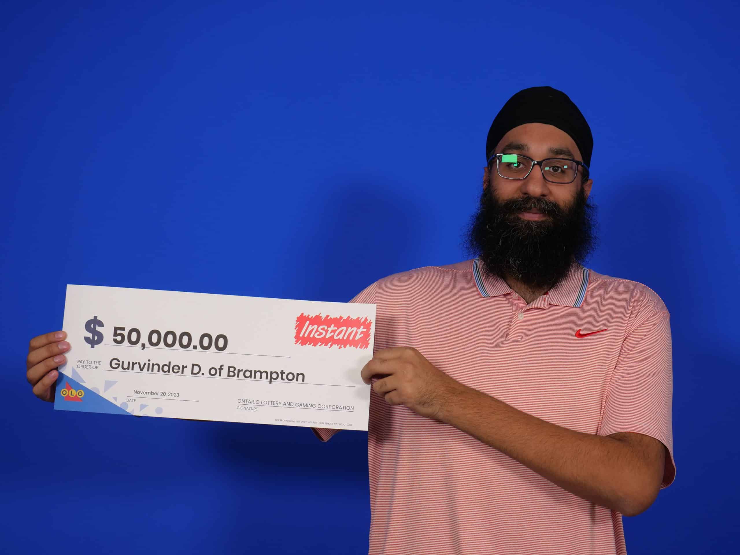 $50,000 lottery winner brampton