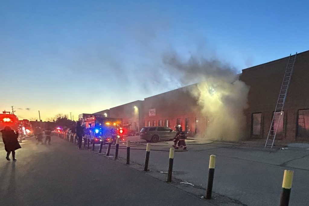 Two-alarm blaze at commercial building in Brampton, cause of fire under ...