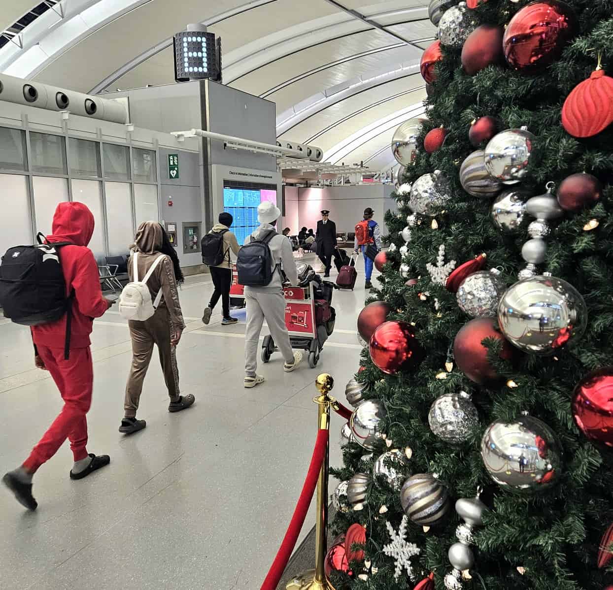150,000 travellers each day through Pearson Airport in Mississauga during holidays