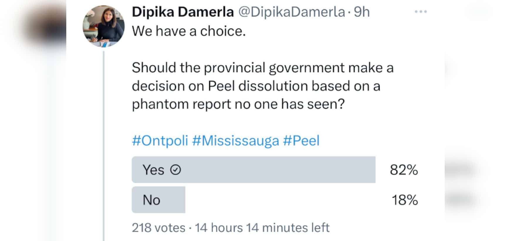 dissolution of peel poll deleted