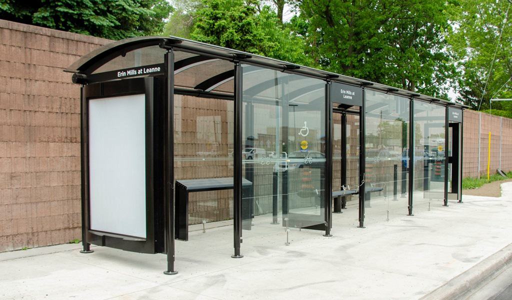 Enhanced MiWay bus shelters will protect riders from the winter weather.