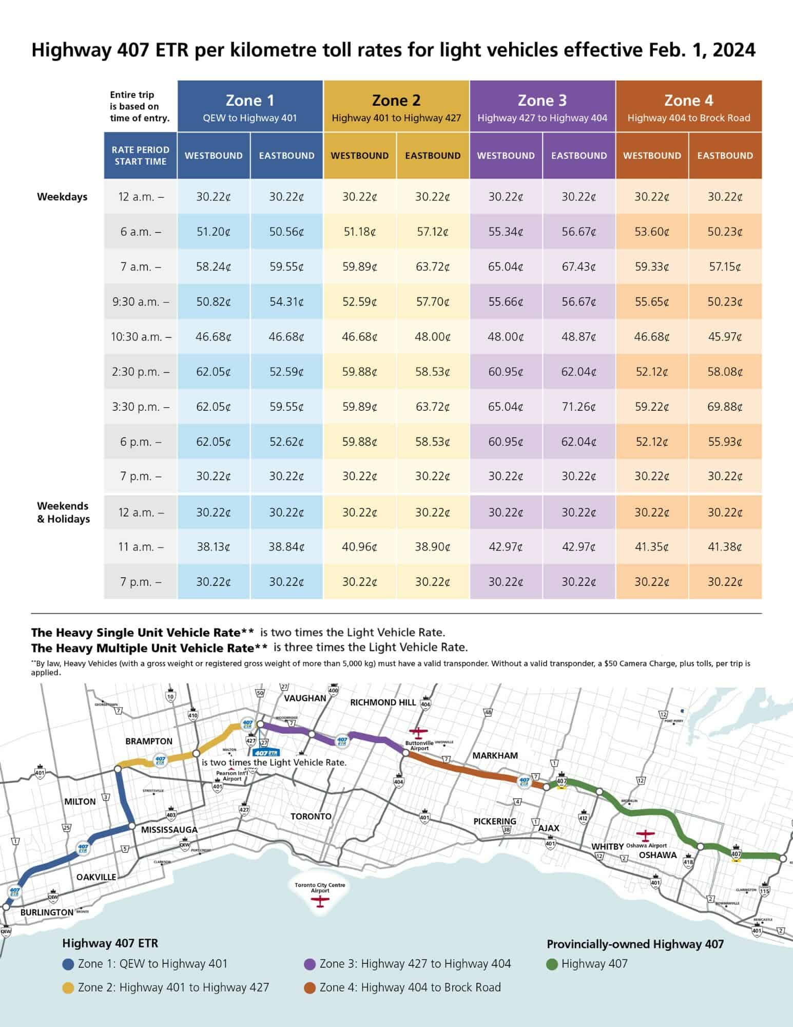 highway 407 price increase