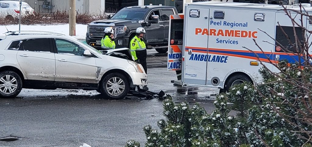 Ambulance involved in two-vehicle crash in Mississauga | INsauga