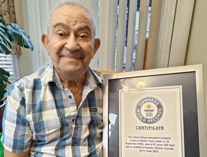Walter Tauro, 88 year old, Guinness World Record, holder, oldest, kidney transplant, recipient India