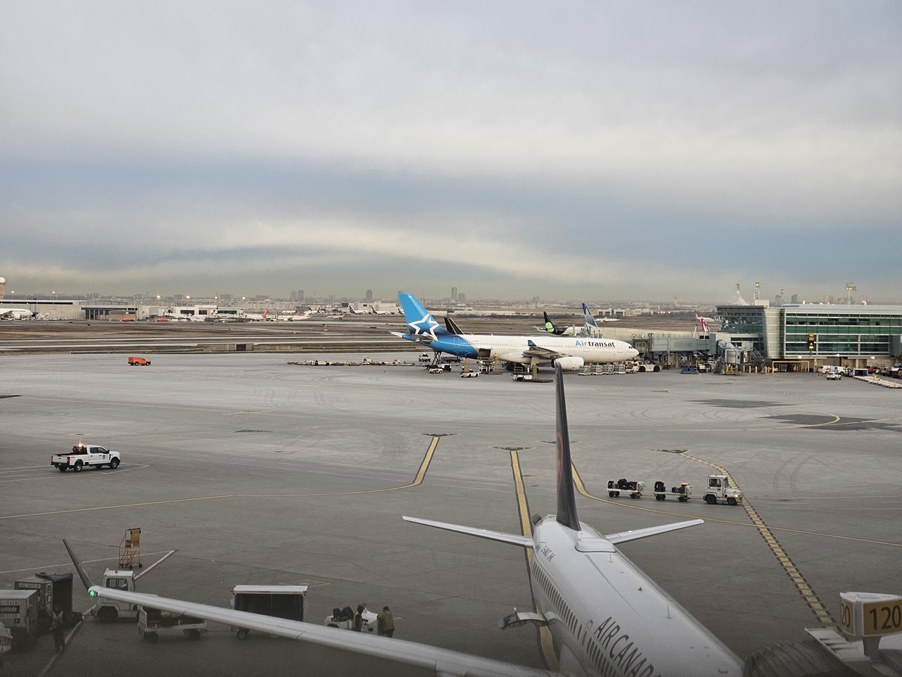 Pearson Airport in Mississauga on day of solar eclipse.