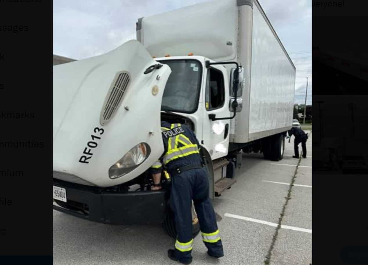 Truck safety blitz May 2024 in Mississauga and Brampton.