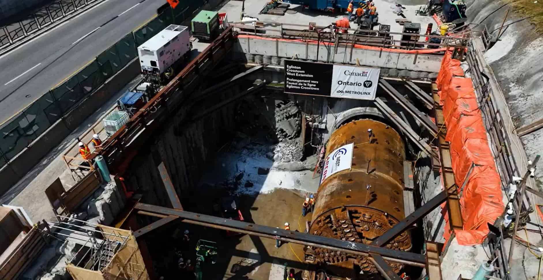 Second TBM finishes job on Mississauga LRT line.