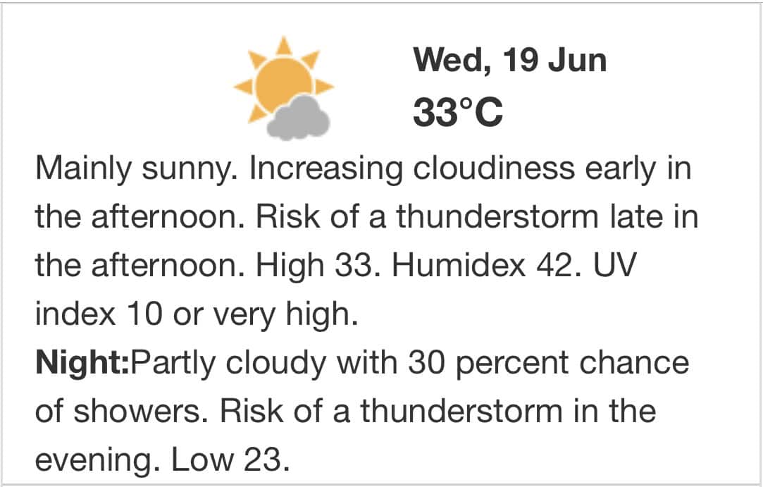 Ontario, Mississauga, weather, forecast, heat, hot, sunny, warning, clouds, thunderstorm