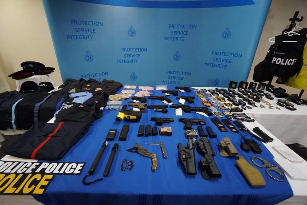 Gun and drug seizures at Pearson Airport in Mississauga.