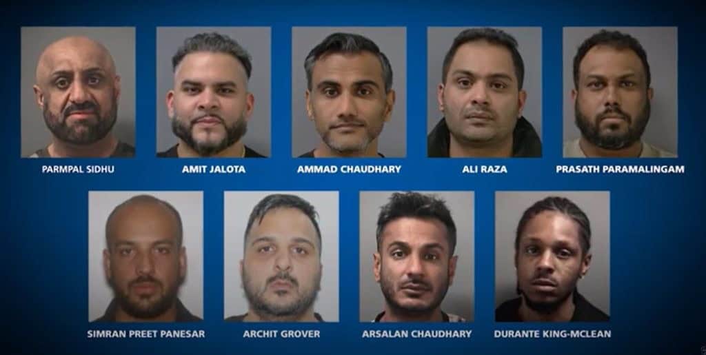 Pearson gold heist suspects in Mississauga and Brampton.