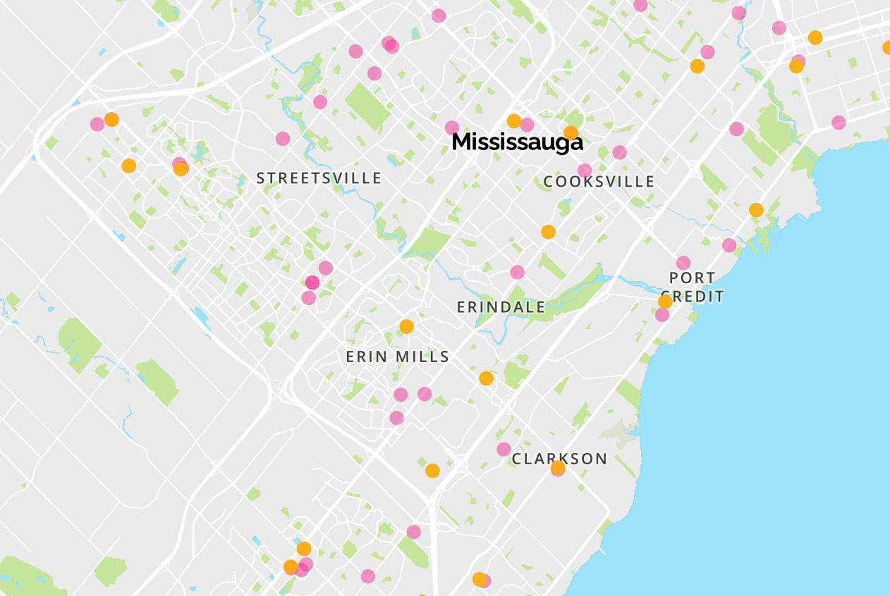 alcohol map mississauga