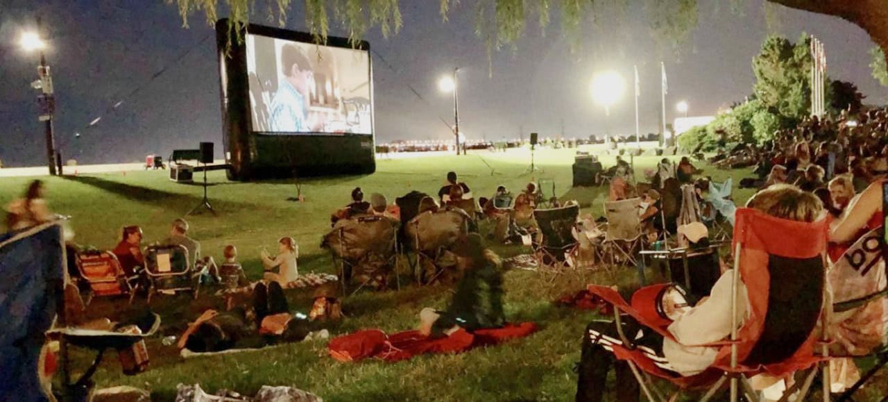 Outdoor movie night in Port Credit Mississauga