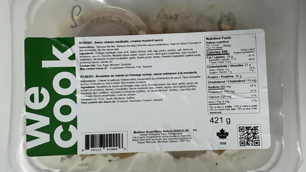 Ontario, Mississauga, Brampton, Oakville, Hamilton, recall, meatballs, WeCook, Listeria,