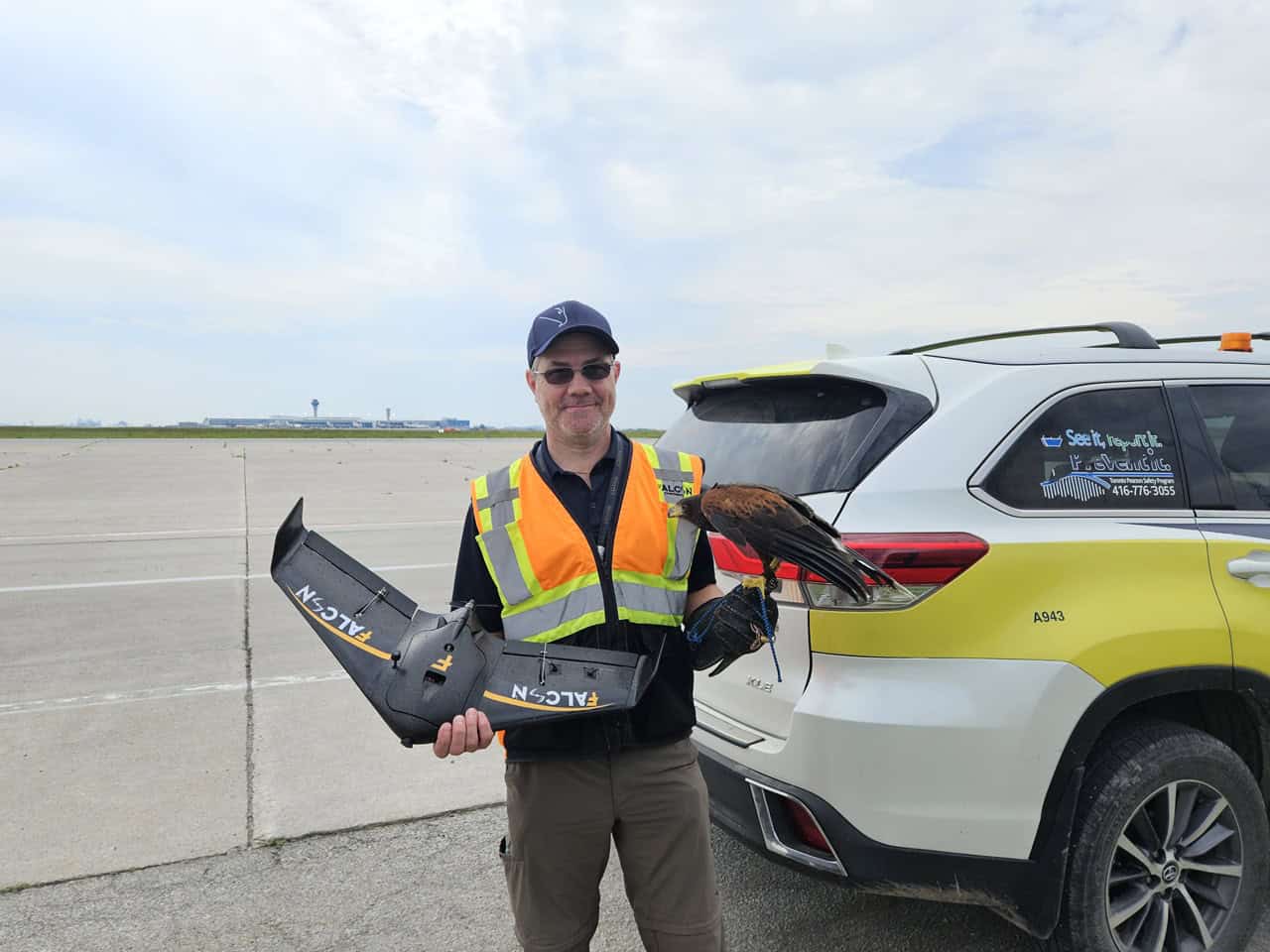 Birds and drones at Pearson in Mississauga.