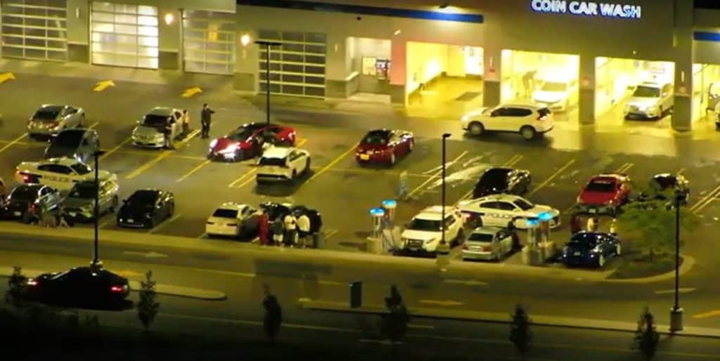 Cops target stunt drivers at Mississauga plaza.