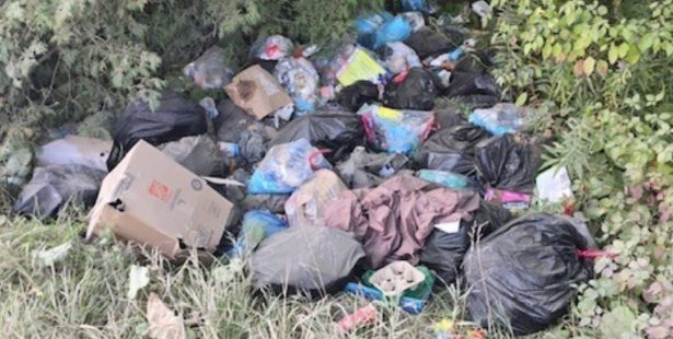 Illegal dumping in Dufferin County north of GTA.