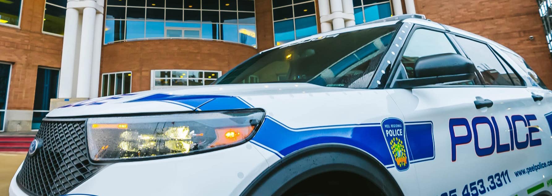 Big truck collides with garbage truck in Mississauga.