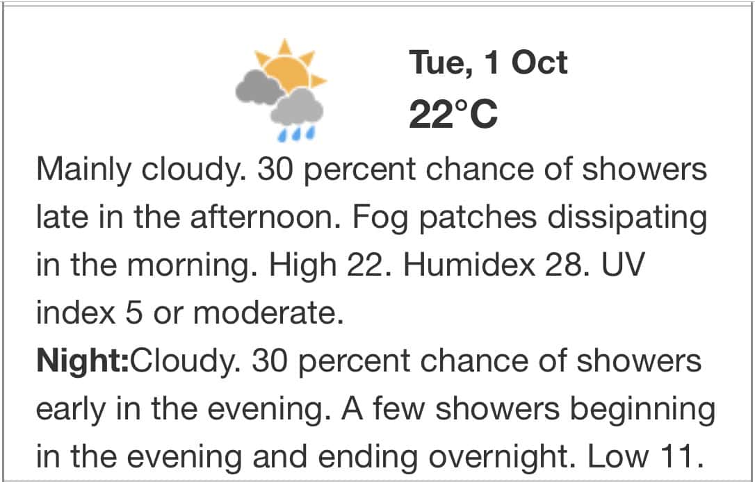 Ontario, Mississauga, Environment Canada, weather, forecast, cloudy, rain, showers, fog, wind