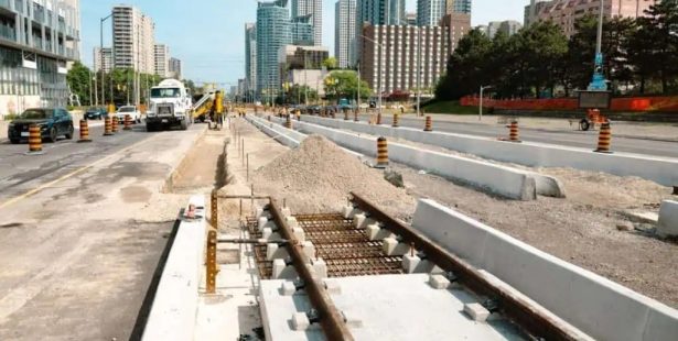 Delay at major LRT intersection in Mississauga.