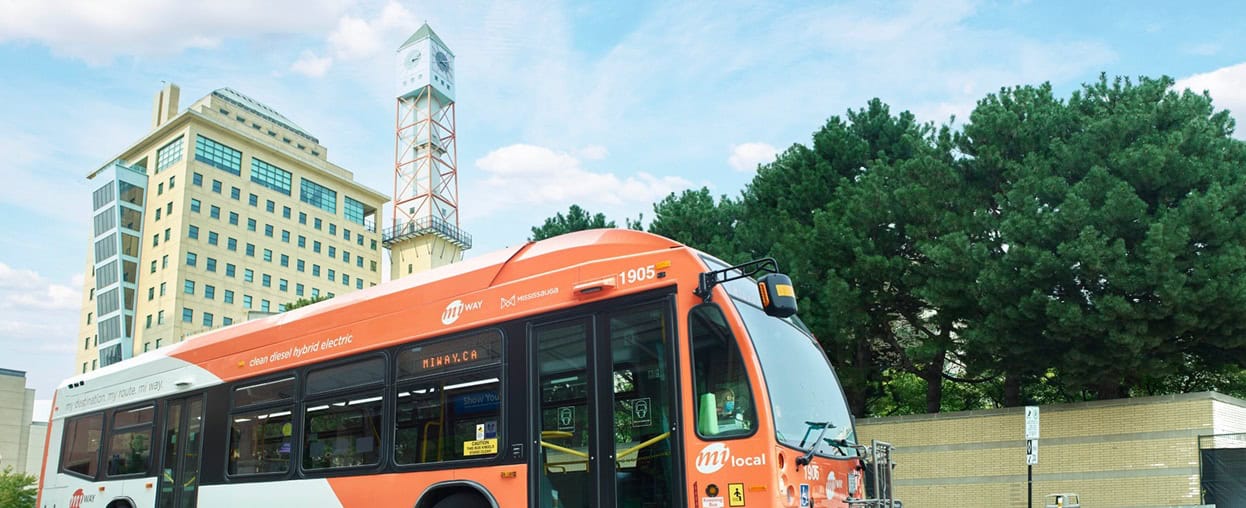 First hydrogen fuel cell buses in Mississauga.