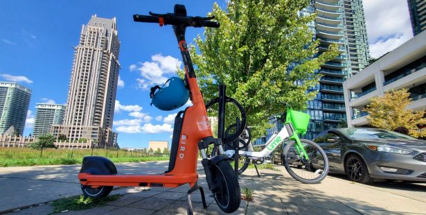 bird lime scooters bikes Mississauga parking