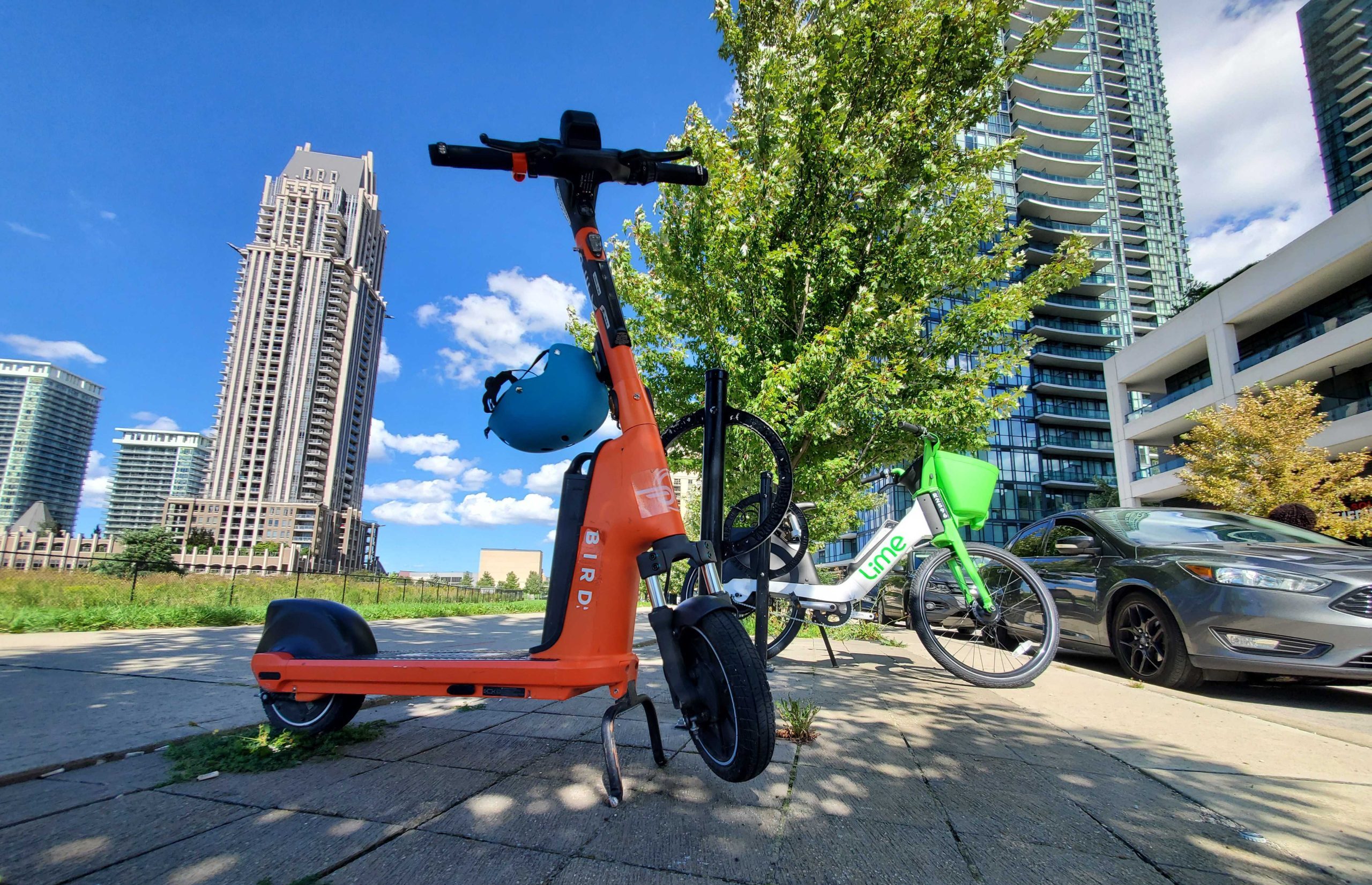 bird lime scooters bikes Mississauga parking