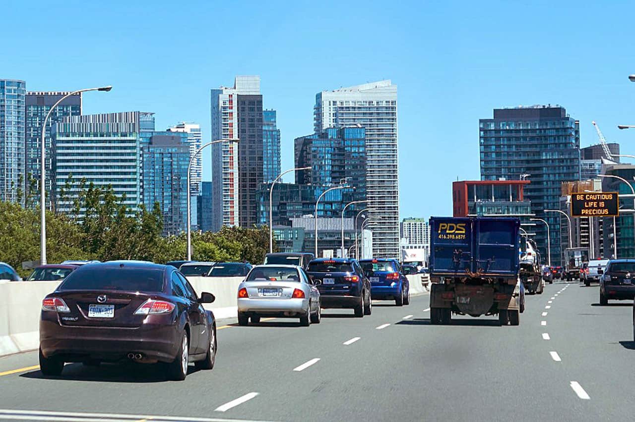 Major part of Gardiner Expressway is closed in Toronto