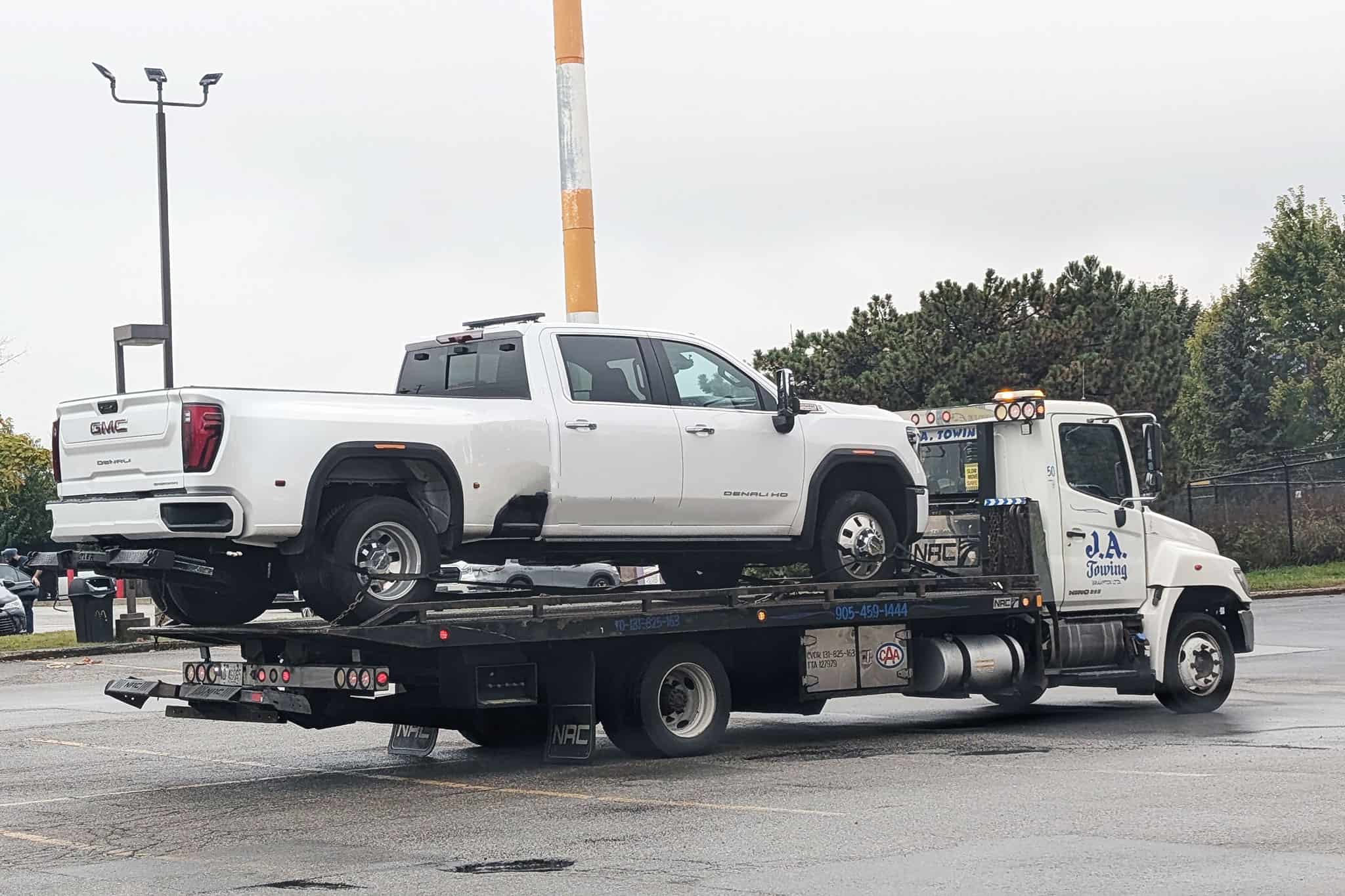 tow truck driver speeding brampton