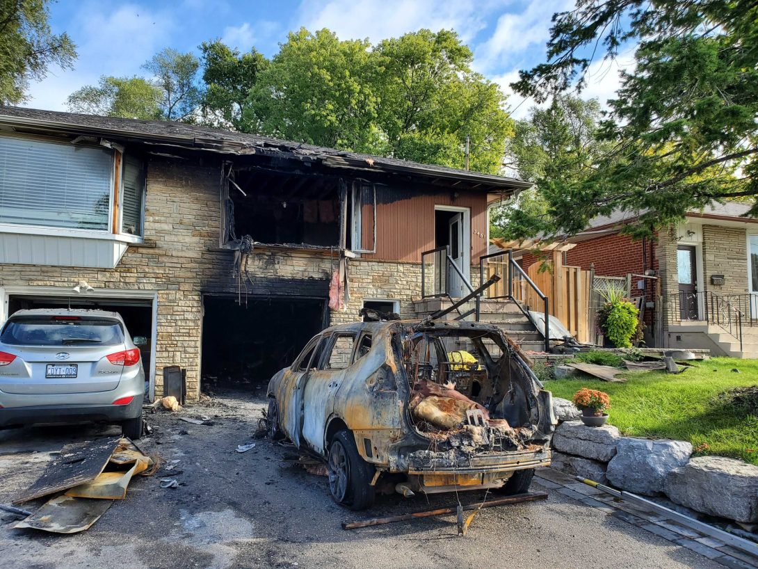 PHOTOS: Home severely damaged after overnight fire in Mississauga | INsauga