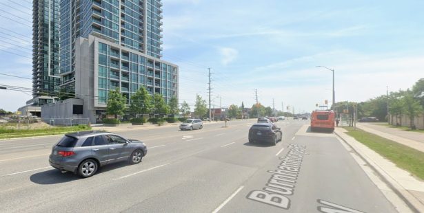 Main road in Mississauga partially closed.