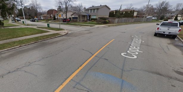 Water main work in Mississauga.