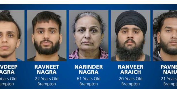 Brampton people charged with illegal guns.