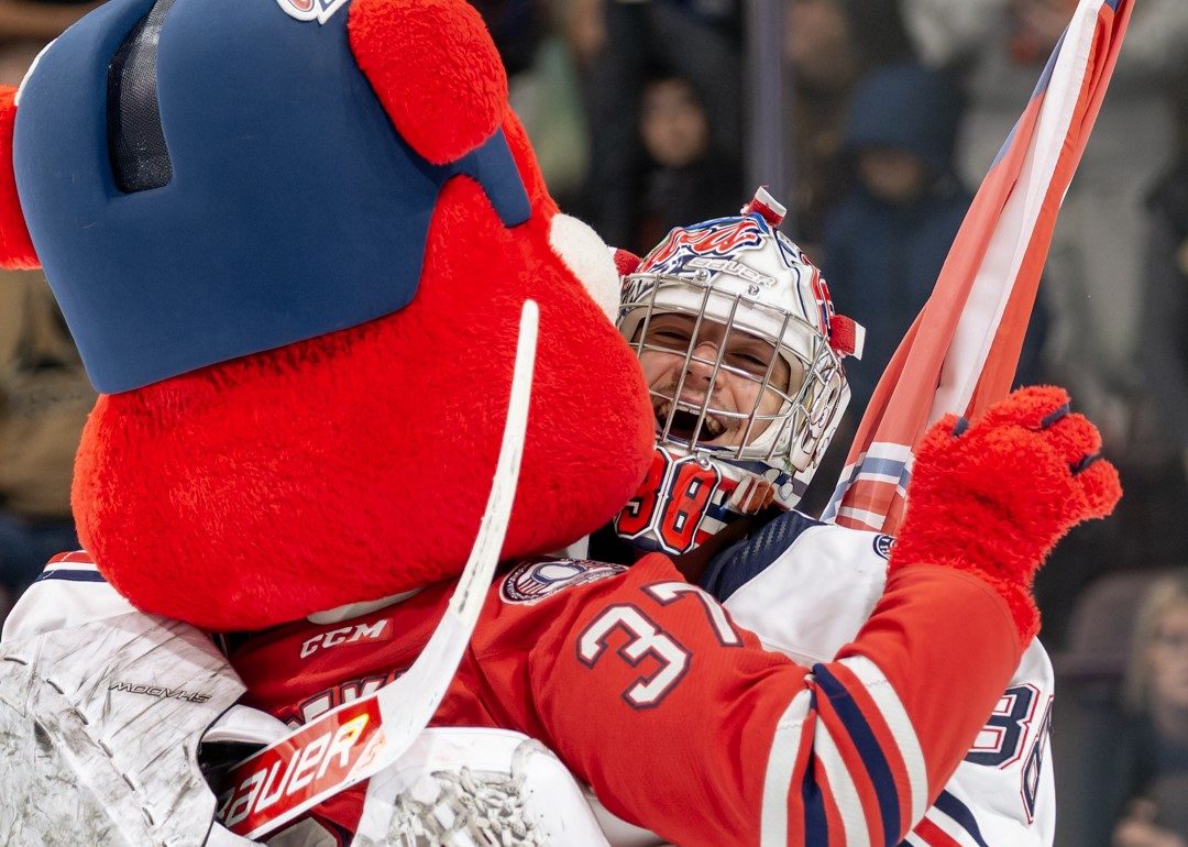 Oshawa Generals goalie Jacob Oster