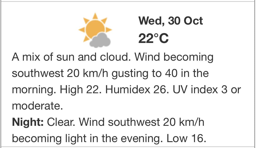 Ontario, Mississauga, Environment Canada, weather, forecast, sun, clouds, wind, humidex, temperatures