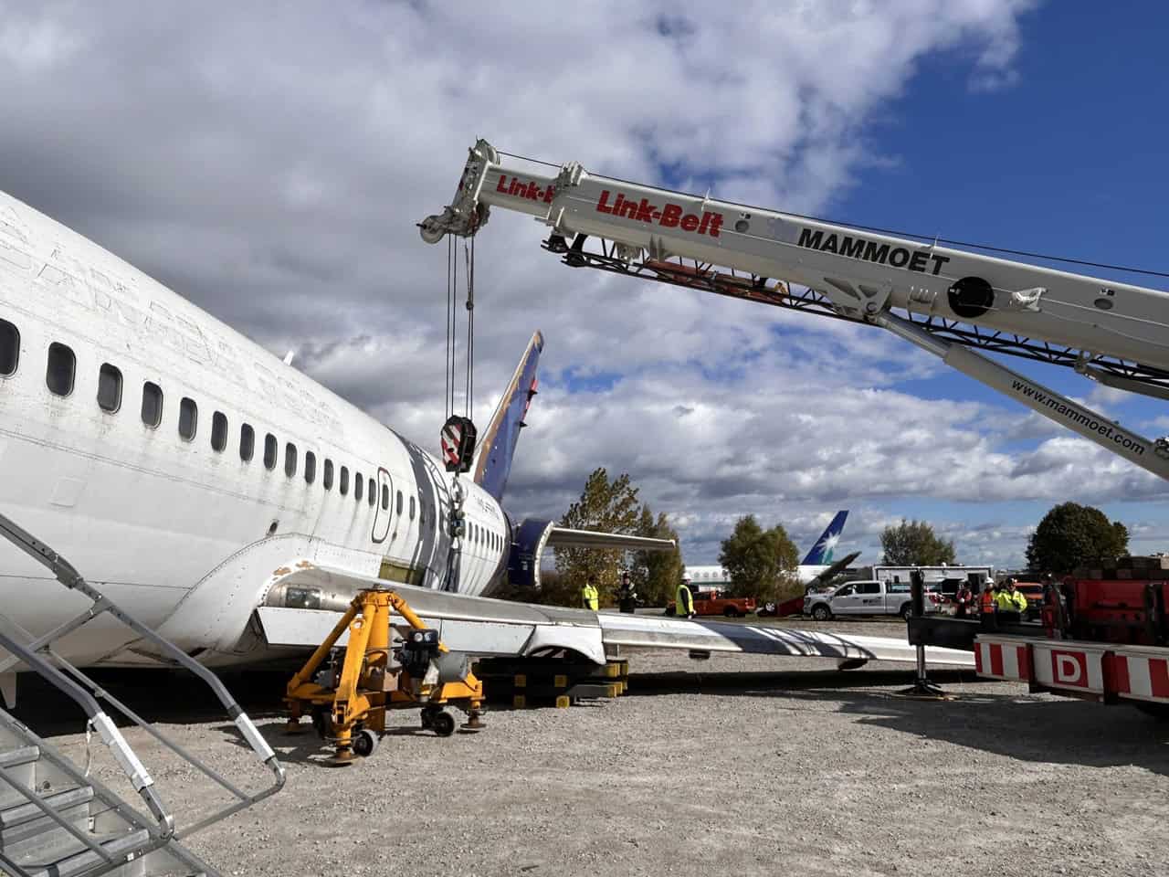 Pearson Airport Mississauga plane in ditch drill.